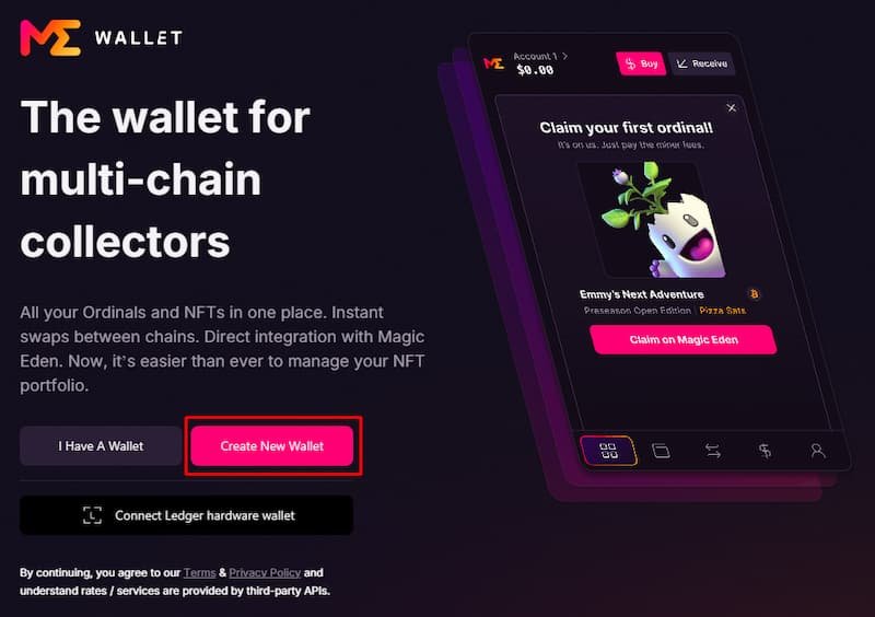 Create New Wallet Create New Wallet