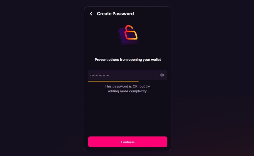 Create Password Create Password