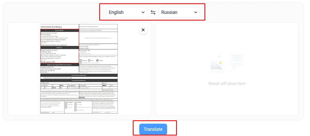 image translation demo step 2